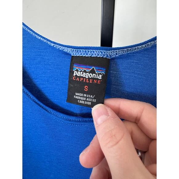 Patagonia Vintage Womens Blue Racer Back Tank Top Blue - Picture 2 of 3